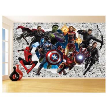 Imagem de Papel De Parede 3D Heróis Página Quadrinhos Hq 3,5M Nhma209 - Você Dec