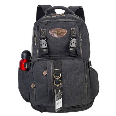 Imagem de Mochila Expansiva 50L em Lona Keuven kvn3001, Preta estonado