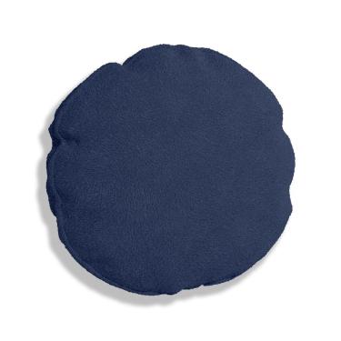 Imagem de Almofada Bolacha Redonda Cookie 40x40 Cm Veludo 7 Decor Azul Marinho