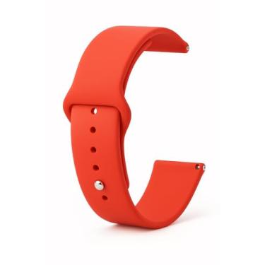 Imagem de Pulseira Nandos-Store compatível com Amazfit GTR 42MM / GTS/GTS 2 / GTS 2 mini (Vermelha tipo apple)