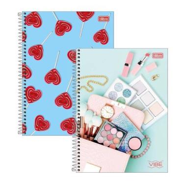 Imagem de Caderno Espiral Tilibra Universitário Capa Dura 16 Matérias Vibe Femin