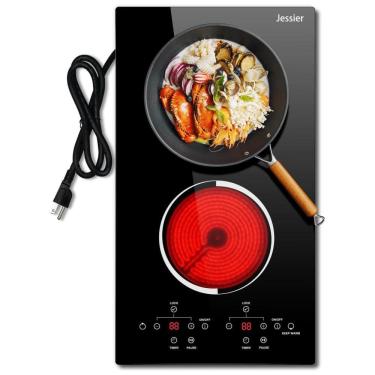 Imagem de Cooktop Elétrico de 2 Bocas Embutir, Touch Control, Timer, Bloqueio de Segurança - Jessier