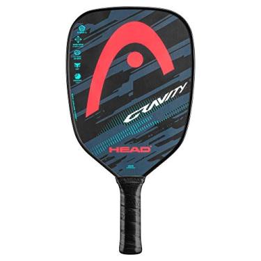 Imagem de HEAD Raquete de grafite para pickleball - Remo de gravidade com núcleo de força Sweetspot e aderência confortável - azul-petróleo/carmesim