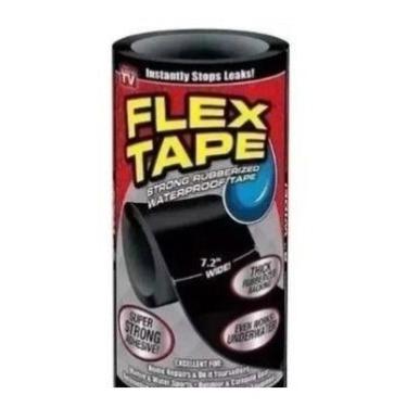 Imagem de Fita Flex Tape Vedação Cor Preta Reparo Manutenção 20x150cm - oem