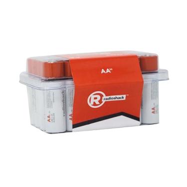 Imagem de Pilhas alcalinas AA RadioShack, sem mercúrio e cádmio, garantia de armazenamento de 10 anos, 1,5 V, pacote com 24
