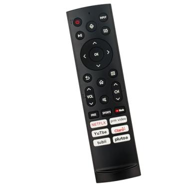 Imagem de Controle remoto de voz ERF3D90H de substituição para HISENSE QLED U8H U7H A65H Series Quantum 4K ULED Mini-LED Google Smart TV 43A65H 50A65H 55A65H 85U7H 75U7H 65U7H 55U7H 85A7H 65A65H 55U7H 8H 75UU