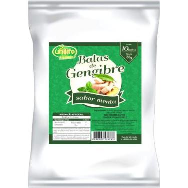 Imagem de Balas de Gengibre Sabor Menta Unilife 36g
