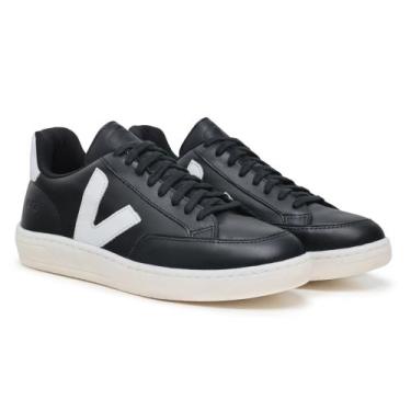 Imagem de Tênis Masculino Couro Preto com Branco V RT Esportivo 12 - TFR SHOES, 
