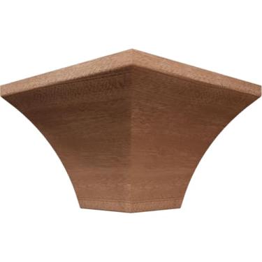Imagem de 3 11/40.6 cm P x 4 3/40.6 cm A WM291 Americraft Solid Hardwood Stain Grade MiterLink Crown Molding Outside Corner, Sapele (Matches Moulding MLDW01X05WM291SA)