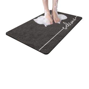 Imagem de Tapete seguro – Tapete de banho antiderrapante para chuveiro, segurança de banheiro, tapete de limpeza de pés de secagem rápida, tapete de chuveiro texturizado bucha