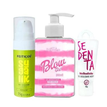 Imagem de Kit Sugalik Sugador Líquido Pistache, Blow Girl Gel Aromatizante Beijá