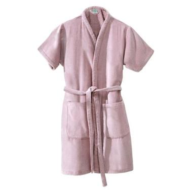 Imagem de Roupão Adulto Feminino Döhler Fiore, GG, Rosa claro