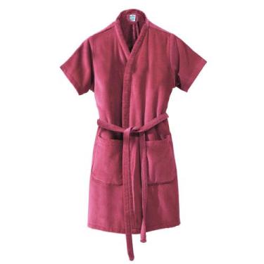 Imagem de Roupão Adulto Feminino Döhler Fiore, G, Carmim