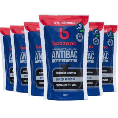 Imagem de Kit Sabonete Líquido Antibacteriano Bozzano Carvão Ativado Refil 200ml