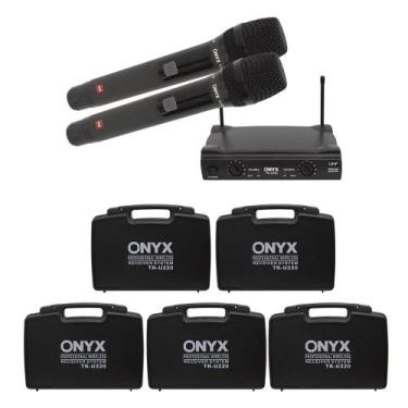 Imagem de Kit 5 Microfones sem Fio Duplo TK U220 UHF Onyx