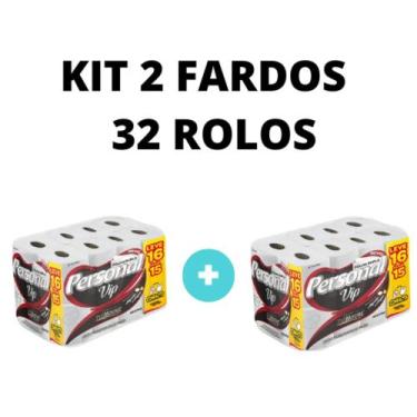 Imagem de Kit com 2 Papel Higiênico Personal Vip Folha Dupla Leve 16 Pague 15 Ba