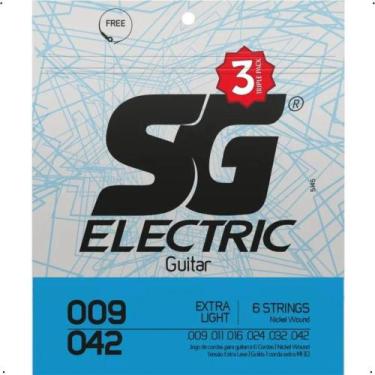 Imagem de Kit 3 jogo Corda para guitarra Niquel 009 Extra light SG 5145TP - IZZO