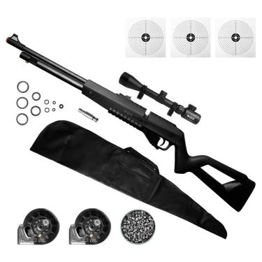 Imagem de Carabina Pcp G850 5,5mm Qgk+luneta 3-9x40+capa+muni+alvo 5.5 Mm Preto