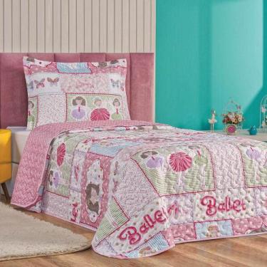 Imagem de Colcha Solteiro Bouti Kids Dupla Face Estampado 2 Peças - Ballet - Bia