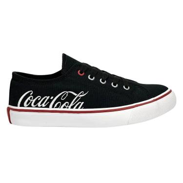 Imagem de Tênis Casual Feminino Coca-Cola Wooster Canvas CC2452 Preto-Feminino