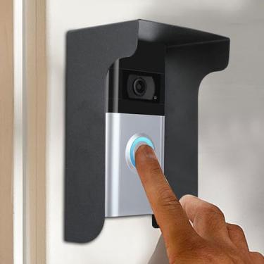 Imagem de Proteção Visual Para Campainha Contra Chuva | Proteção Impermeável Para Campainhas | Suporte Preciso Anti-Reflexo para Entrada, Casa, Parede, Porta, Apartamento, Segurança Doméstica