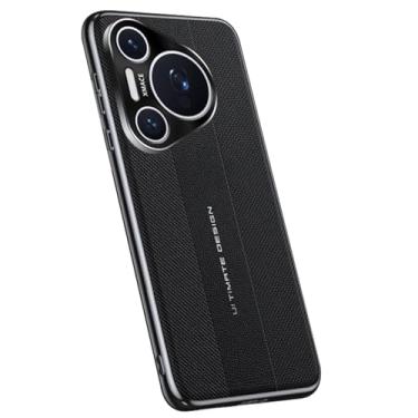 Imagem de HAOMRIYL Capa galvanizada para Huawei Pura 80 Ultra/80 Pro+/80 pro, capa de proteção de câmera à prova de choque, capa fina, preta, 80 Ultra