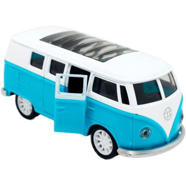 Imagem de Carro Miniatura Colecionável Volkswagen Kombi Azul Á Fricção