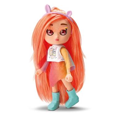Imagem de Boneca Diver Surprise Fashion K-pop Cabelo Laranja Estilo Vibrante e Moderno, com Tiara, Sapatinhos e Acessórios Incríveis Ideal para Colecionar e Estimular a Criatividade das Crianças