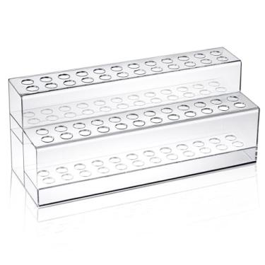 Imagem de Xthrotsenk Suporte de caneta de acrílico com 44 compartimentos, suporte de lápis transparente, organizador de pincéis de sobrancelha, pincel artístico, organizador de pincéis de maquiagem, para casa