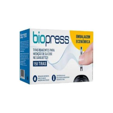 Imagem de Tiras Reagentes Para Medição de Glicose Biopress 150 Unidades
