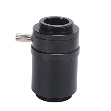 Imagem de 1X C Mount Lens Adaptador Microscópio Câmera Adaptador para Simul Focal Trinocular Microscópio Estéreo Liga Cor M28 Instalação Thread Tamanho