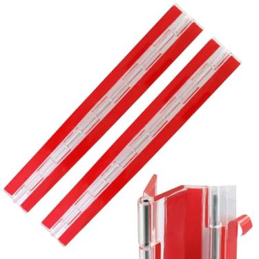 Imagem de Zorveiio Conjunto de 2 dobradiças acrílicas de 300 mm, dobradiça contínua transparente para piano, autoadesivo de 12 polegadas para acrílico, caixa de exibição DIY, tampa de aquário, armário, bandeja