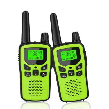 Imagem de Walkie Talkies Erelis de longo alcance de 5 km com 22 canais FRS verde