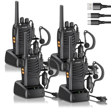 Imagem de Walkie Talkie JUCJET H888S 2W, 5 milhas de alcance com fones de ouvido