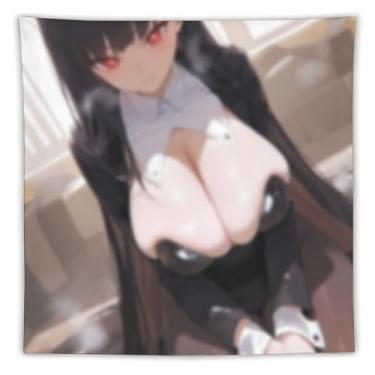 Imagem de LIEGBMEU Sexy Bikini Hot Anime Girl Tapeçaria 152.4 cm x 152.4 cm Interior Exterior Wall Quilt Art Decoração de Tapeçaria Caprichosa, AF189