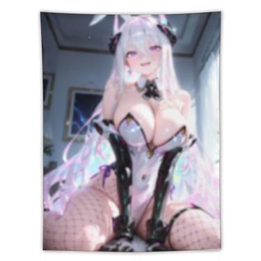 Imagem de LIEGBMEU Sexy Bikini Hot Anime Girl Tapeçaria 152.4 cm x 203.2 cm Interior Exterior Wall Quilt Art Decoração de Tapeçaria Caprichosa, AF156