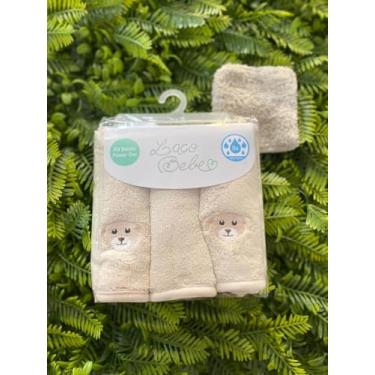 Imagem de Kit 3 Fralda de Boca Power Sec Bichinhos Bordados - Laço Bebê - Cão Bege