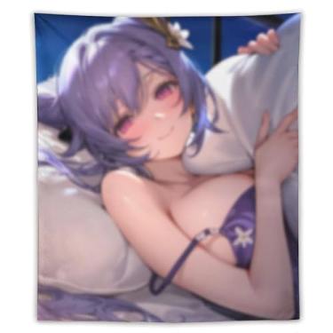 Imagem de LIEGBMEU Sexy Bikini Hot Anime Girl Tapeçaria 127.0 cmx152.4 cm Interior Exterior Wall Quilt Art Decoração de Tapeçaria Caprichosa, AF004