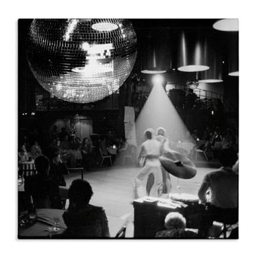 Imagem de Stupell Industries Design de arte de parede em tela de pista de dança de discoteca vintage por Sophie 6, 17 x 17