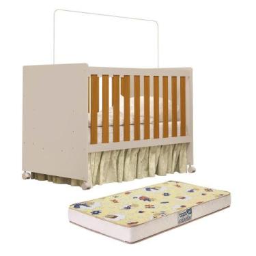 Imagem de Berço Mini Cama Katatau Flex com Colchão D18 de 10cm - Reller Móveis, 