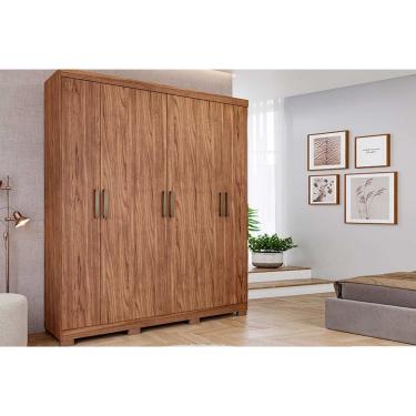 Imagem de Guarda Roupa 6 Portas e 2 Gavetas c/ pés Milena Avelã - Panan