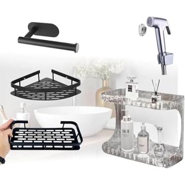 Imagem de Kit Banheiro De Luxo Organizado 5 Peças Elegância E Praticidade Transforme Seu Banheiro Em Um Espaço Sofisticado Oganizado E Funcional Com O Kit Banheiro De Luxo 5 Peças