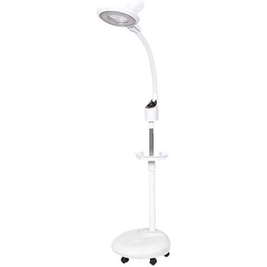 Imagem de Luz De Lupa Led 8x Lig Em Pé, Lâmpada Facial De Beleza Com Suporte De Piso Rolante, 360 ° Rotativo, Suporte Telescópico Livre, Design De Bandeja, Para Unha De Tatuagem De Salão De Beleza