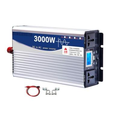Imagem de 3000W DC 12V-72V Pure Wave Inverter Charger Fase dividida Fase CC Saída CA CA 110V/220V Baixa frequência Conversor de inversor de energia solar com 2 pontos de venda e tela LCD,72V to 110V