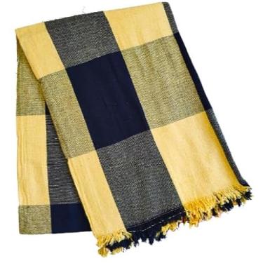 Imagem de Manta Para Sofá Grande 2,40 x 1,80 Tecido Grosso Tipo Capa Para Sofá Algodão Protetor Sofá(AMARELO/PRETO)
