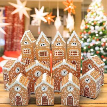 Imagem de Caixas de tesouro de papelão do calendário do advento de Natal 2025 Ki