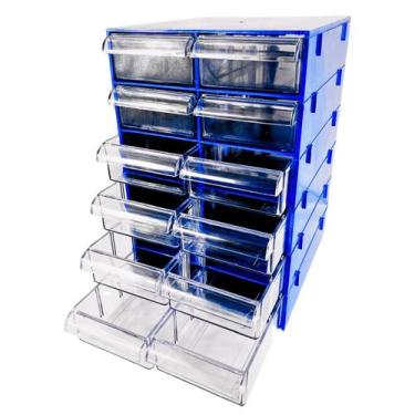 Imagem de Gaveteiro Organizador Multiuso Novo Magus Cg612 Cores, Azul