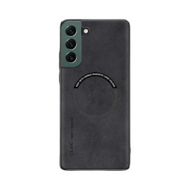 Imagem de Capa De Carregamento Sem Fio Magsafe Em Couro Suede Para Samsung Galax