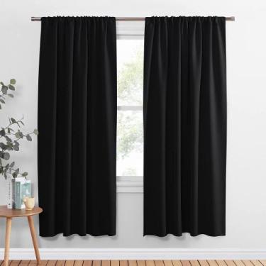 Imagem de Cortinas Blackout PONY DANCE 183 cm x 183 cm para quarto pretas