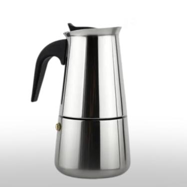 Imagem de Cafeteira Italiana 300ml | Preparo Rápido de Café Expresso Tradicional, Design Elegante em Alumínio